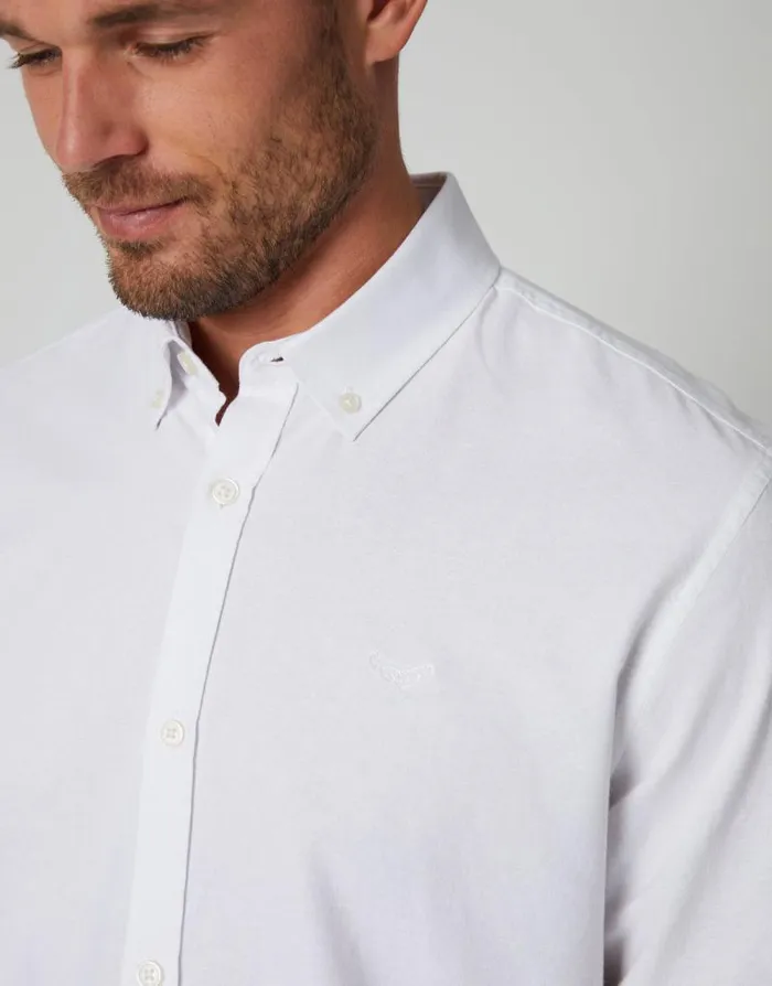 Men White Cotton Long Sleeve Slim Fit Shirt Threadbare Shirts Men White Cotton Long Sleeve Slim Fit Shirt Threadbare Shirts