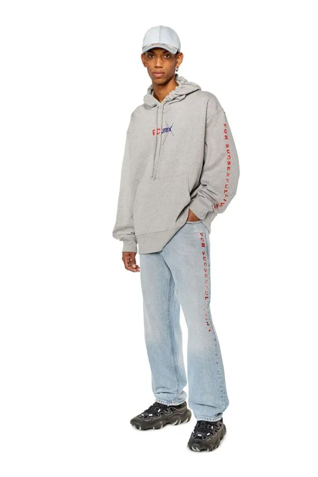 MenWomen DxSMacsHood Grey Diesel Sweaters