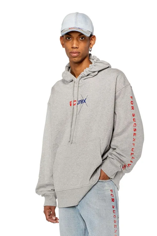 MenWomen DxSMacsHood Grey Diesel Sweaters MenWomen DxSMacsHood Grey Diesel Sweaters