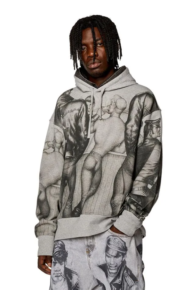 MenWomen PrSMacsHood Grey Diesel Sweaters MenWomen PrSMacsHood Grey Diesel Sweaters
