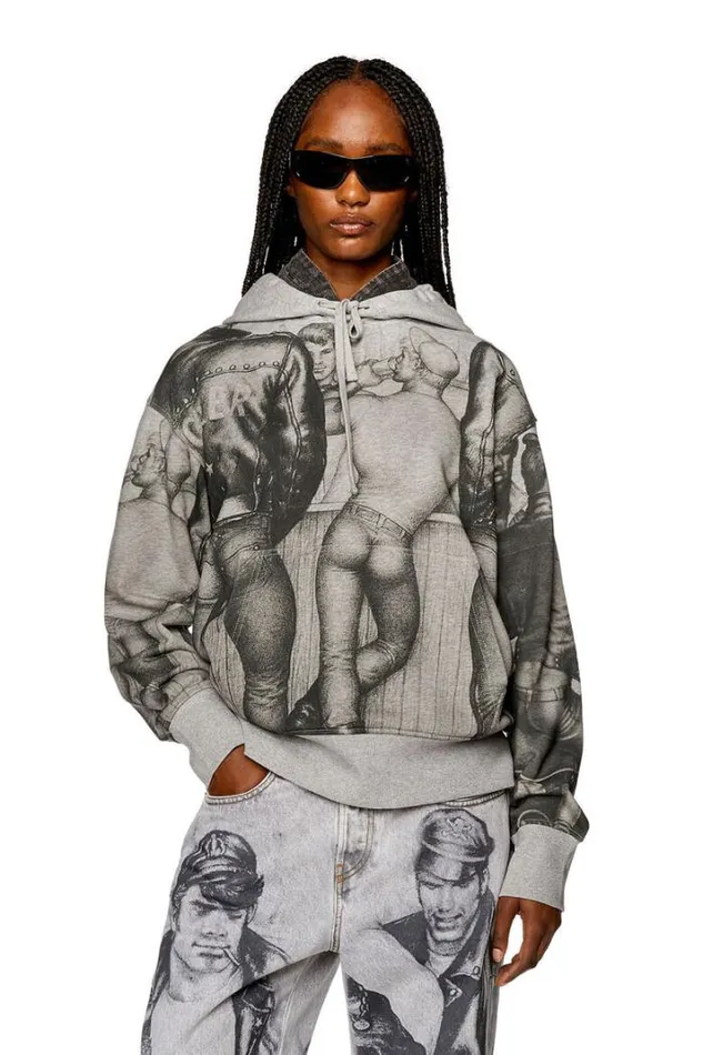 MenWomen PrSMacsHood Grey Diesel Sweaters MenWomen PrSMacsHood Grey Diesel Sweaters
