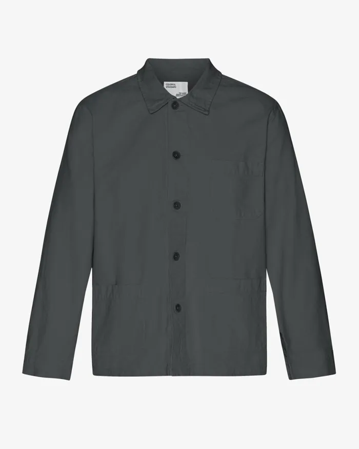 Men Workwear Jackets Colorful Standard Organic Workwear Jacket Lava Grey