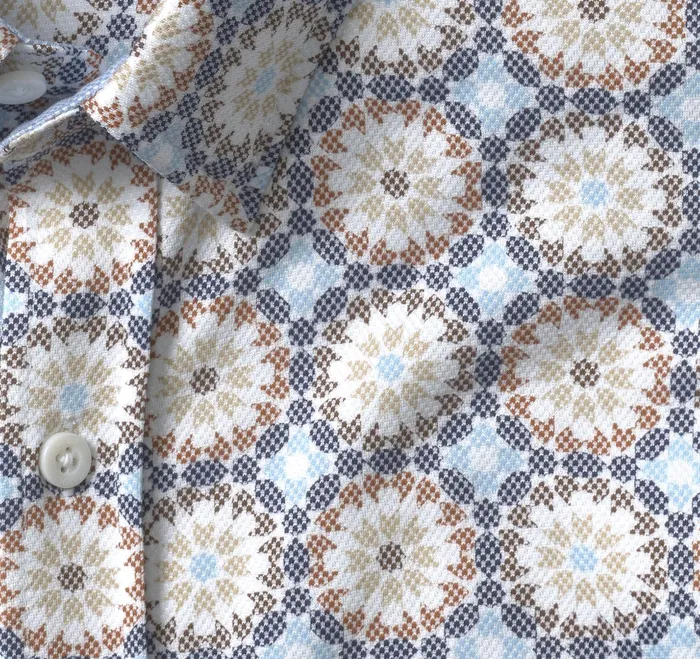 Men Xc Flex Stretch LongSleeve Shirt Blue Multi Birdseye Mosaic JohnstonandMurphy Shirts Men Xc Flex Stretch LongSleeve Shirt Blue Multi Birdseye Mosaic JohnstonandMurphy Shirts