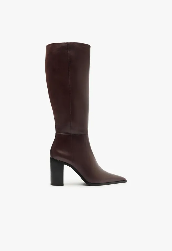 Mikki Up Block Boot Brown Women Schutz Shoes Mikki Boots