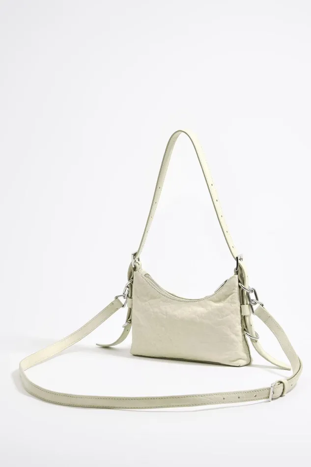 Mini Bone Leather Pocket Slouch Bag Bone Women Bimba Y Lola Shoulder Bags Mini Bone Leather Pocket Slouch Bag Bone Women Bimba Y Lola Shoulder Bags