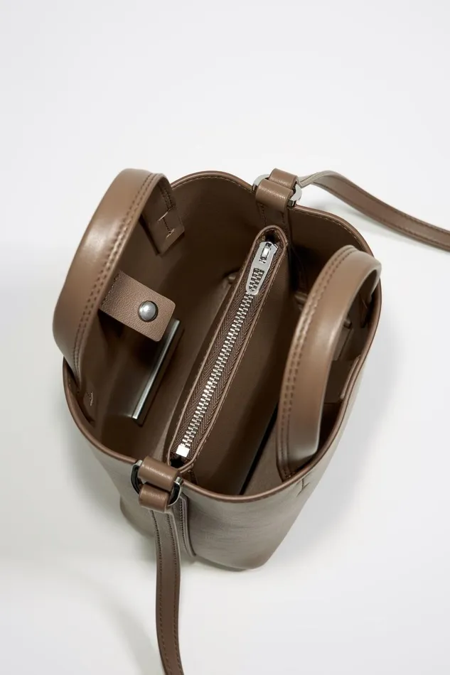Mini Dark Taupe Leather Chihuahua Bag Dark Taupe Women Bimba Y Lola Crossbody Bags