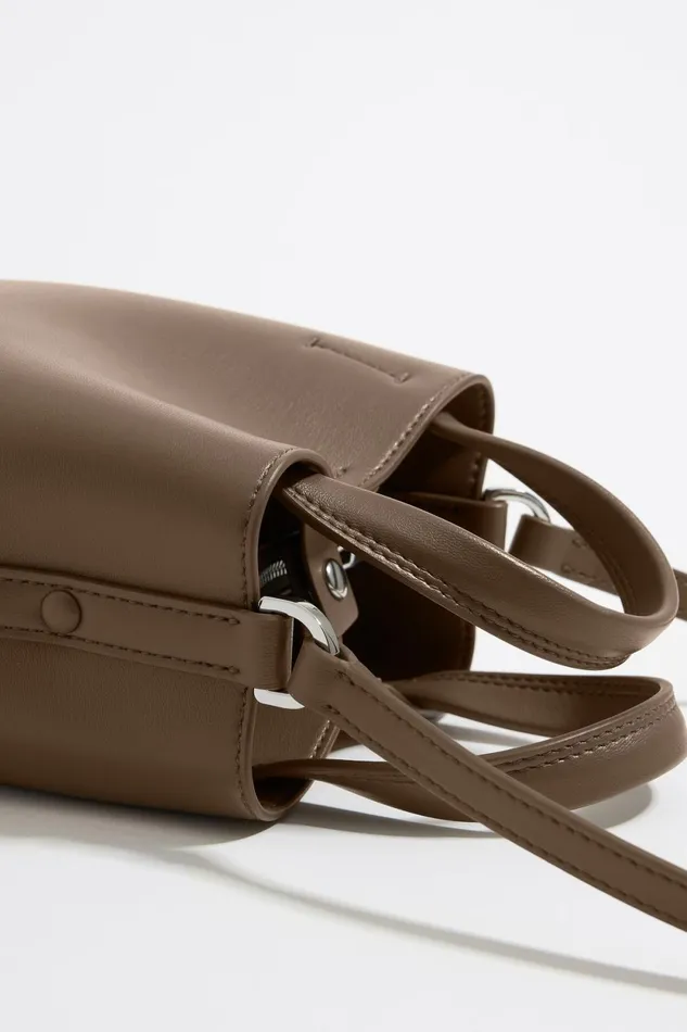 Mini Dark Taupe Leather Chihuahua Bag Dark Taupe Women Bimba Y Lola Crossbody Bags