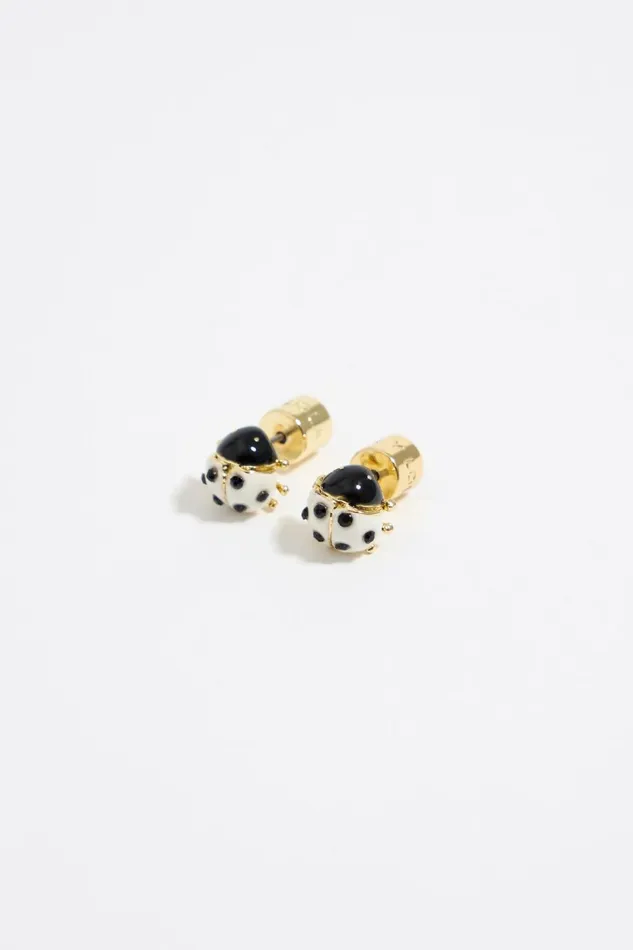 Mini Ivory Ladybug Earrings Ivory Women Bimba Y Lola Jewelry Mini Ivory Ladybug Earrings Ivory Women Bimba Y Lola Jewelry