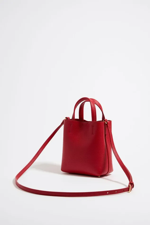 Mini Red Leather Chihuahua Bag Red Women Bimba Y Lola Crossbody Bags