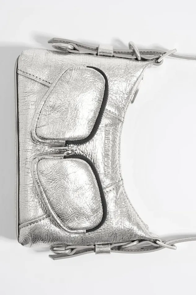 Mini Silver Leather Pocket Slouch Bag Silver Women Bimba Y Lola Shoulder Bags Mini Silver Leather Pocket Slouch Bag Silver Women Bimba Y Lola Shoulder Bags