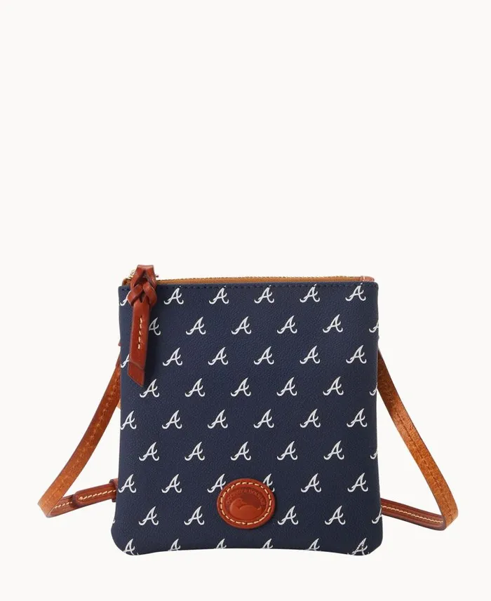MLB Braves Small North South Top Zip Crossbody Braves Woman Dooney and Bourke Crossbodies MLB Braves Small North South Top Zip Crossbody Braves Woman Dooney and Bourke Crossbodies