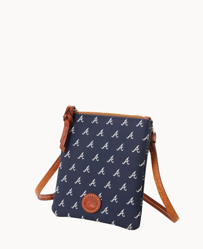 MLB Braves Small North South Top Zip Crossbody Braves Woman Dooney and Bourke Crossbodies MLB Braves Small North South Top Zip Crossbody Braves Woman Dooney and Bourke Crossbodies