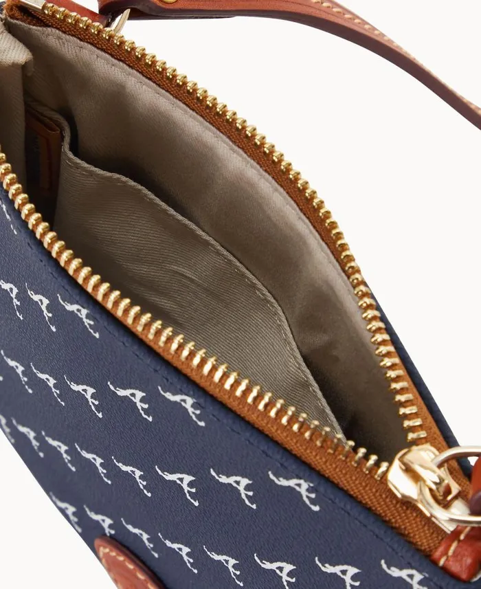 MLB Braves Small North South Top Zip Crossbody Braves Woman Dooney and Bourke Crossbodies MLB Braves Small North South Top Zip Crossbody Braves Woman Dooney and Bourke Crossbodies