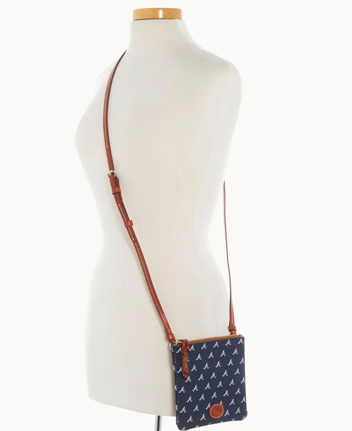 MLB Braves Small North South Top Zip Crossbody Braves Woman Dooney and Bourke Crossbodies MLB Braves Small North South Top Zip Crossbody Braves Woman Dooney and Bourke Crossbodies