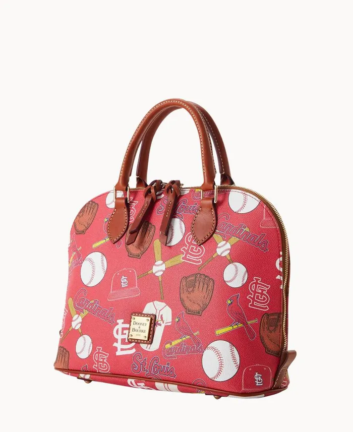 MLB Cardinals Zip Zip Satchel Cardinals Woman Dooney and Bourke Satchels MLB Cardinals Zip Zip Satchel Cardinals Woman Dooney and Bourke Satchels