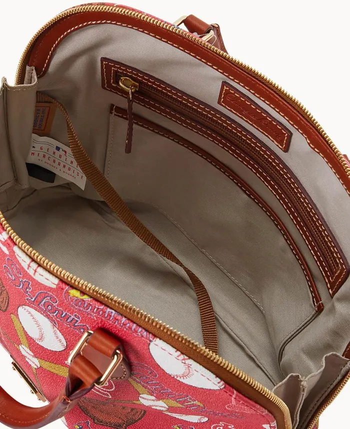 MLB Cardinals Zip Zip Satchel Cardinals Woman Dooney and Bourke Satchels MLB Cardinals Zip Zip Satchel Cardinals Woman Dooney and Bourke Satchels