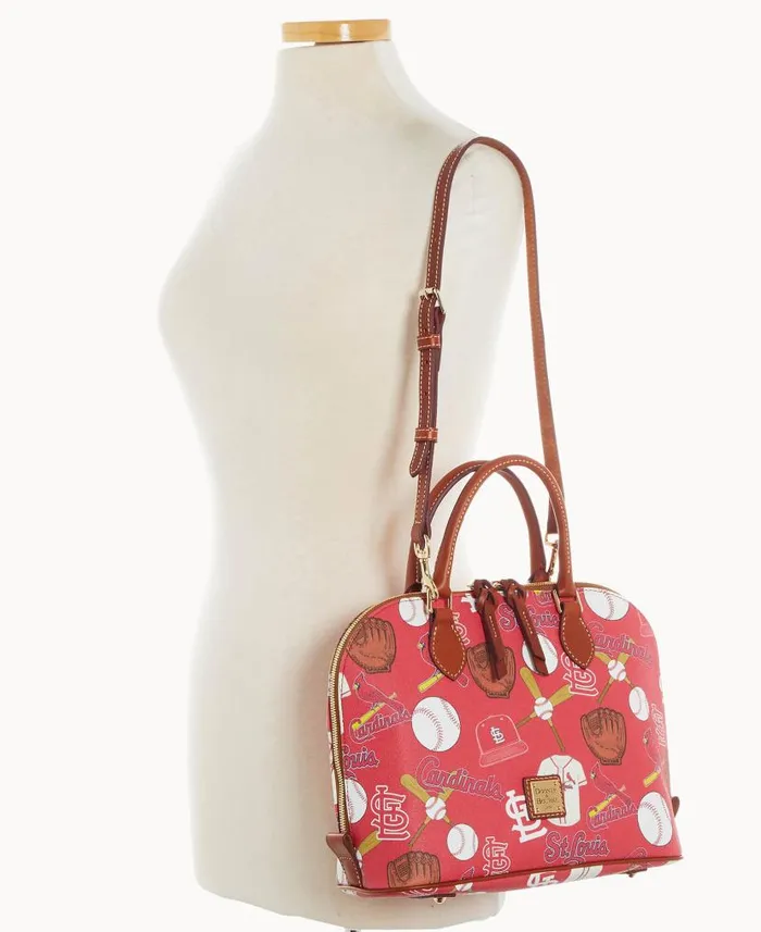 MLB Cardinals Zip Zip Satchel Cardinals Woman Dooney and Bourke Satchels MLB Cardinals Zip Zip Satchel Cardinals Woman Dooney and Bourke Satchels