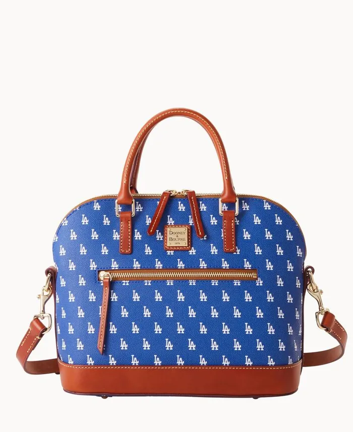 MLB Dodgers Domed Zip Satchel Dodgers Woman Dooney and Bourke Satchels