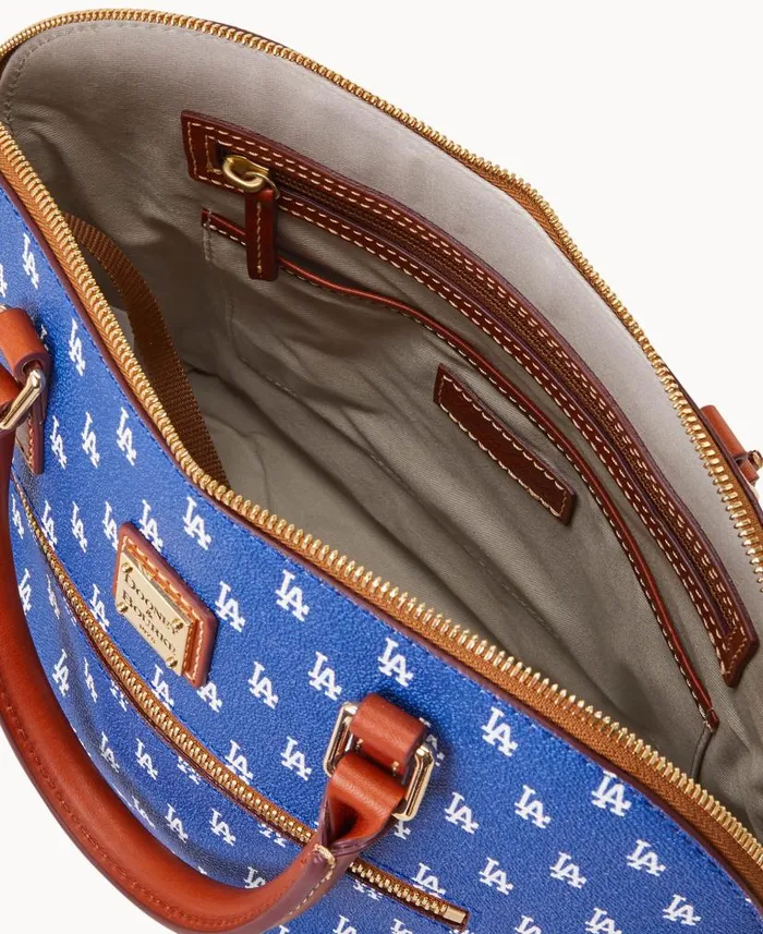 MLB Dodgers Domed Zip Satchel Dodgers Woman Dooney and Bourke Satchels MLB Dodgers Domed Zip Satchel Dodgers Woman Dooney and Bourke Satchels