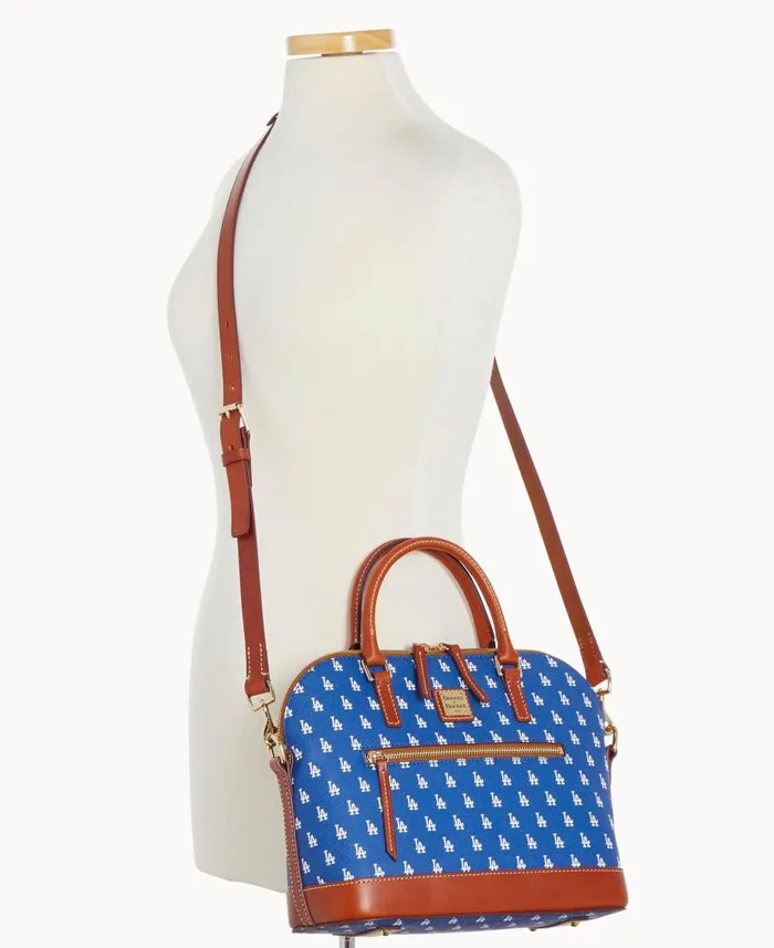 MLB Dodgers Domed Zip Satchel Dodgers Woman Dooney and Bourke Satchels MLB Dodgers Domed Zip Satchel Dodgers Woman Dooney and Bourke Satchels