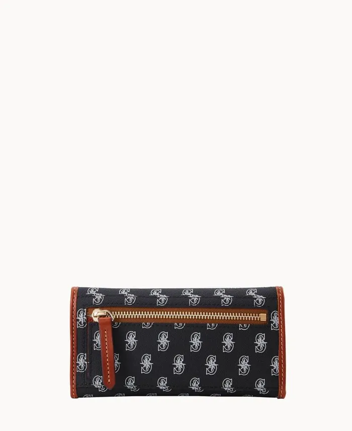 MLB Mariners Continental Clutch Mariners ManWoman Dooney and Bourke Wallets MLB Mariners Continental Clutch Mariners ManWoman Dooney and Bourke Wallets