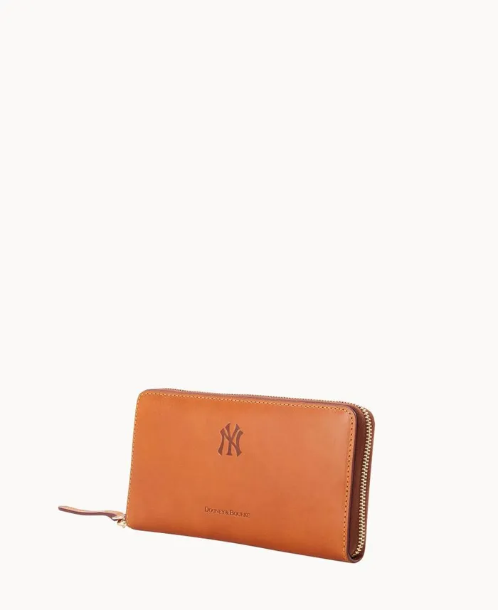 MLB Yankees Large Zip Around Wristlet Yankees ManWoman Dooney and Bourke Wallets MLB Yankees Large Zip Around Wristlet Yankees ManWoman Dooney and Bourke Wallets