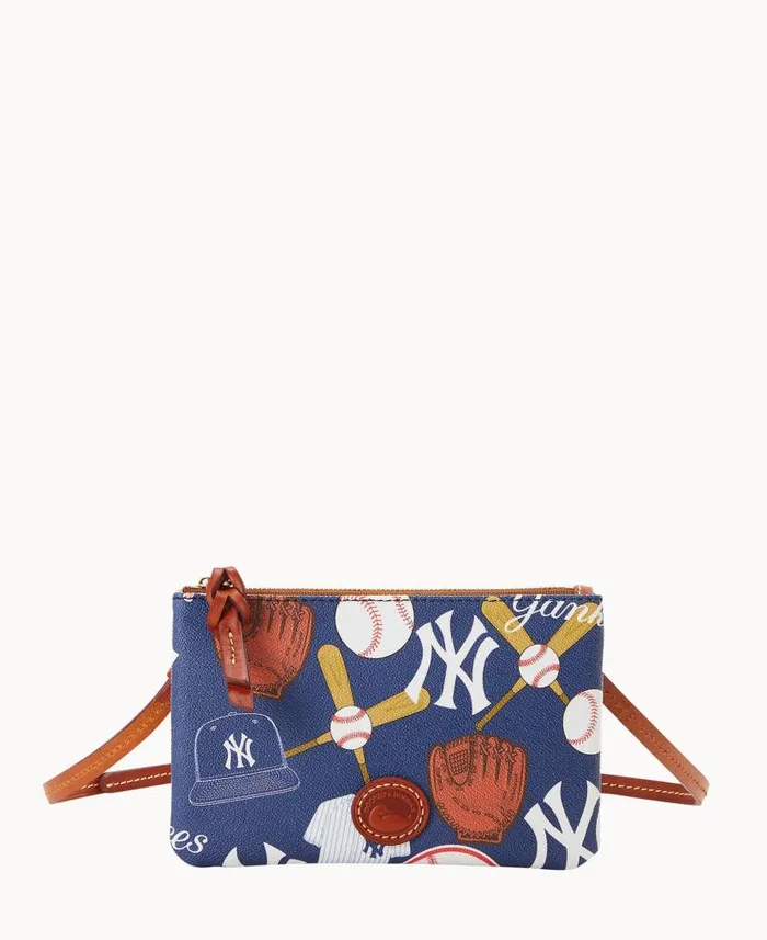 MLB Yankees Top Zip Crossbody Yankees Woman Dooney and Bourke Crossbodies