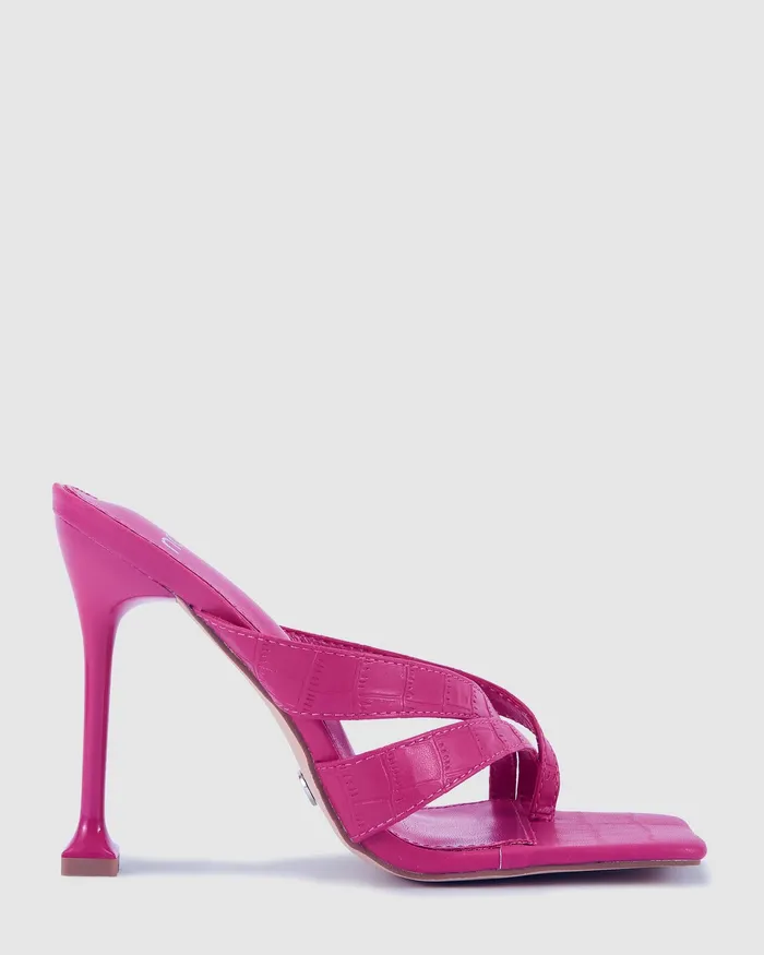 Mules NOVO Shoes Women ZAWADI Magenta Martini Heels