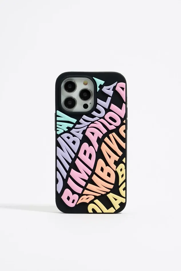Multicolored Logo Silicone IPhone 15 Pro Max Case Pastel Pink Women Bimba Y Lola Phone Cases