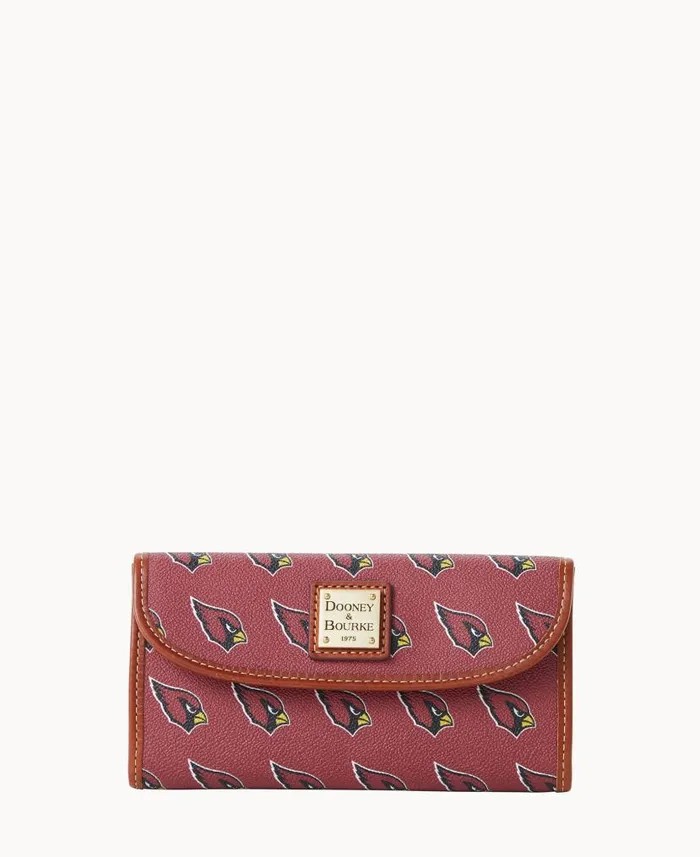 NFL AZ Cardinals Continental Clutch Cardinals ManWoman Dooney and Bourke Wallets NFL AZ Cardinals Continental Clutch Cardinals ManWoman Dooney and Bourke Wallets