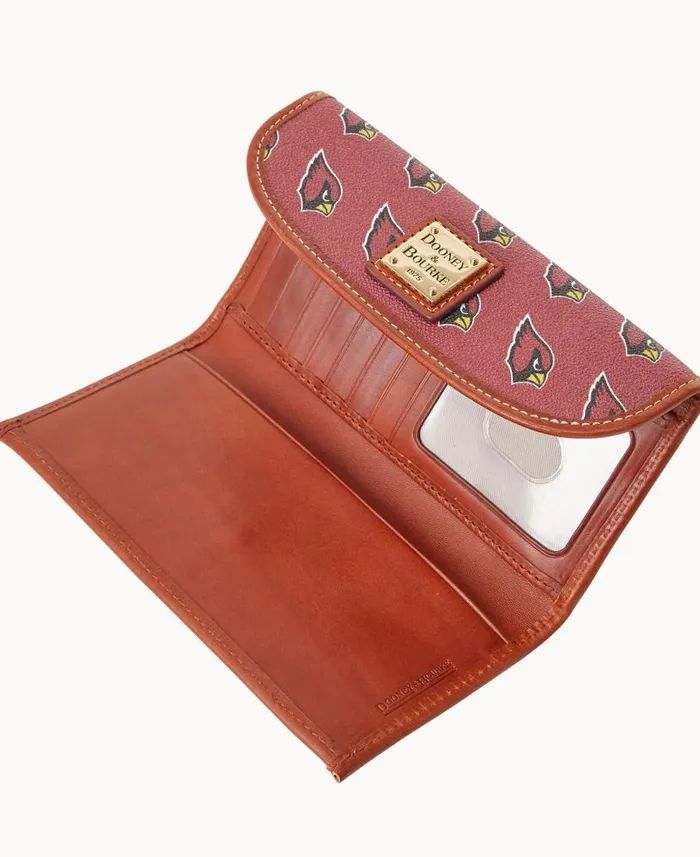 NFL AZ Cardinals Continental Clutch Cardinals ManWoman Dooney and Bourke Wallets NFL AZ Cardinals Continental Clutch Cardinals ManWoman Dooney and Bourke Wallets