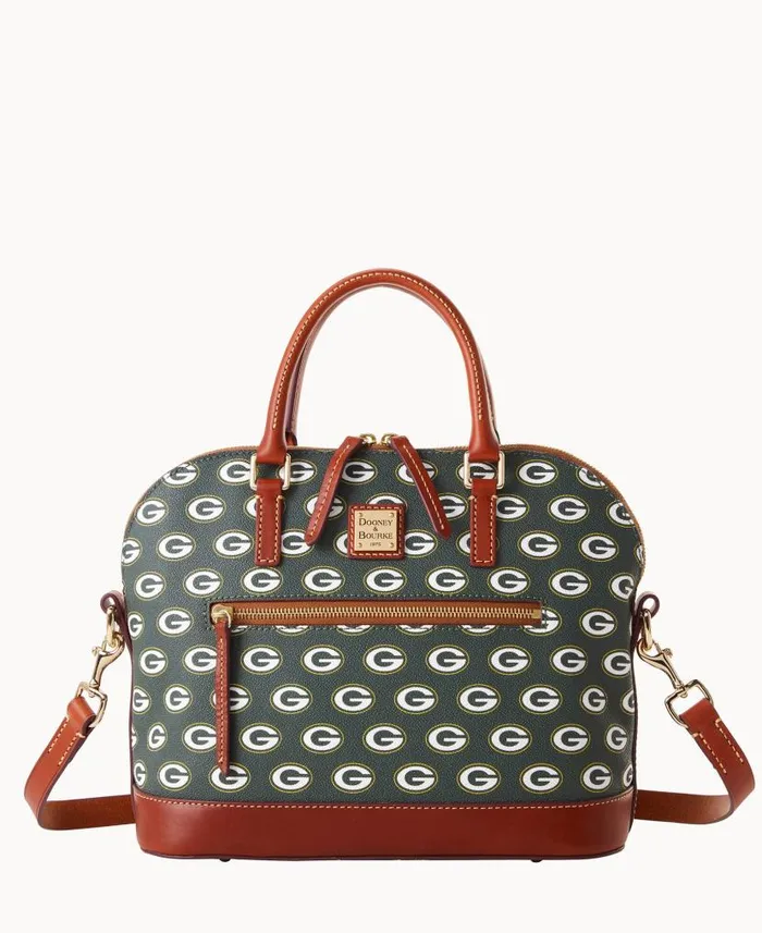 NFL Packers Domed Zip Satchel Packers Woman Dooney and Bourke Satchels