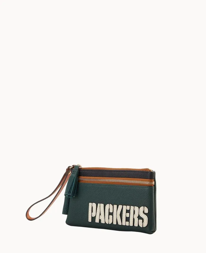 NFL Packers Double Zip Wristlet Packers ManWoman Dooney and Bourke Wallets NFL Packers Double Zip Wristlet Packers ManWoman Dooney and Bourke Wallets