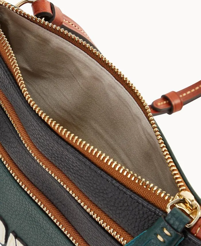 NFL Packers Triple Zip Crossbody Packers Woman Dooney and Bourke Crossbodies NFL Packers Triple Zip Crossbody Packers Woman Dooney and Bourke Crossbodies