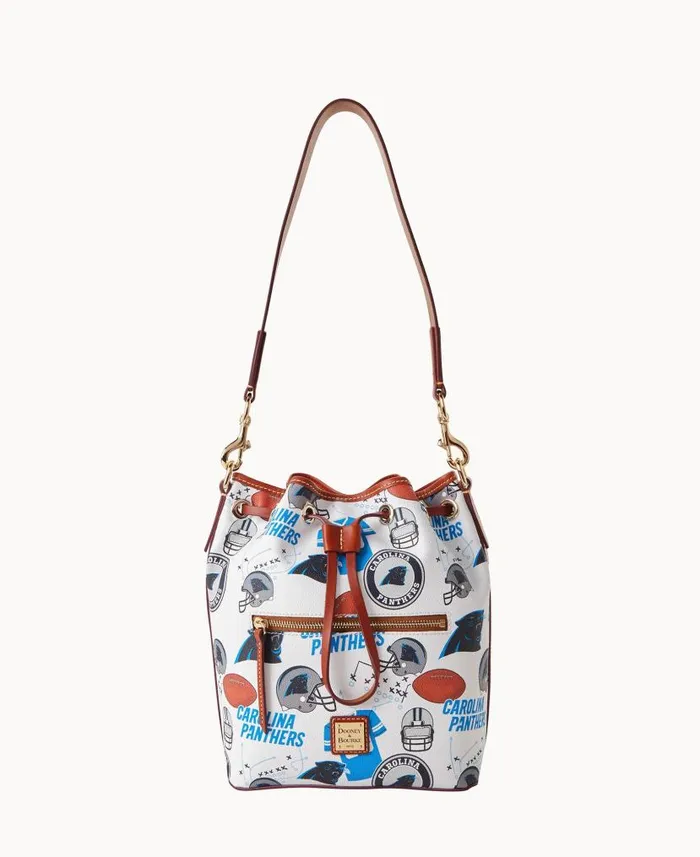 NFL Panthers Drawstring Panthers Woman Dooney and Bourke Shoulder Bags