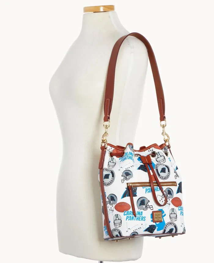 NFL Panthers Drawstring Panthers Woman Dooney and Bourke Shoulder Bags NFL Panthers Drawstring Panthers Woman Dooney and Bourke Shoulder Bags