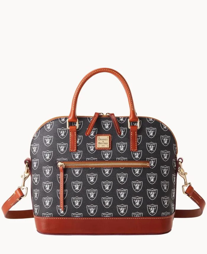 NFL Raiders Domed Zip Satchel Raiders Woman Dooney and Bourke Satchels