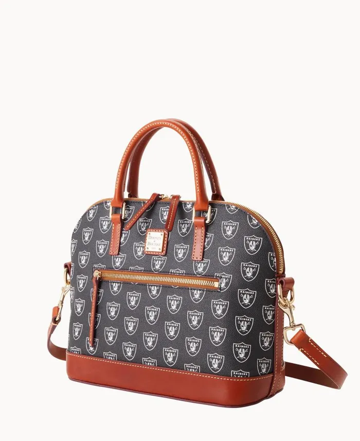 NFL Raiders Domed Zip Satchel Raiders Woman Dooney and Bourke Satchels NFL Raiders Domed Zip Satchel Raiders Woman Dooney and Bourke Satchels