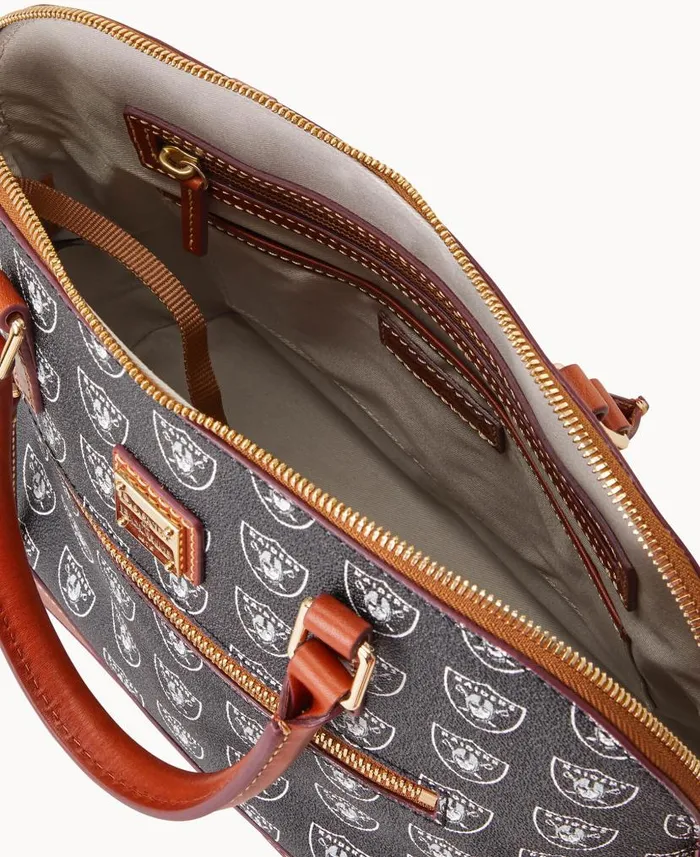 NFL Raiders Domed Zip Satchel Raiders Woman Dooney and Bourke Satchels NFL Raiders Domed Zip Satchel Raiders Woman Dooney and Bourke Satchels