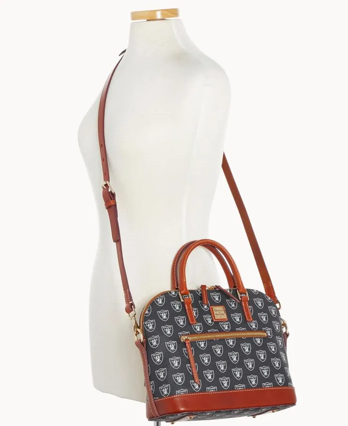 NFL Raiders Domed Zip Satchel Raiders Woman Dooney and Bourke Satchels NFL Raiders Domed Zip Satchel Raiders Woman Dooney and Bourke Satchels