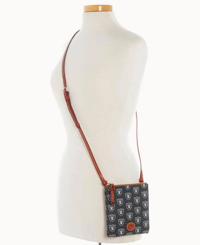 NFL Raiders Small North South Top Zip Crossbody Raiders Woman Dooney and Bourke Crossbodies NFL Raiders Small North South Top Zip Crossbody Raiders Woman Dooney and Bourke Crossbodies