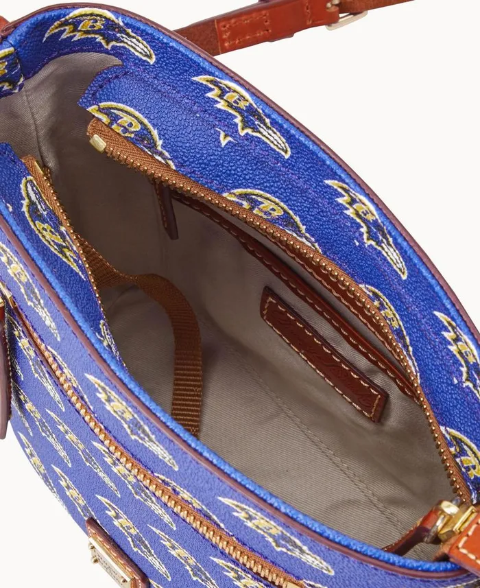 NFL Ravens Small Zip Crossbody Ravens Woman Dooney and Bourke Crossbodies NFL Ravens Small Zip Crossbody Ravens Woman Dooney and Bourke Crossbodies