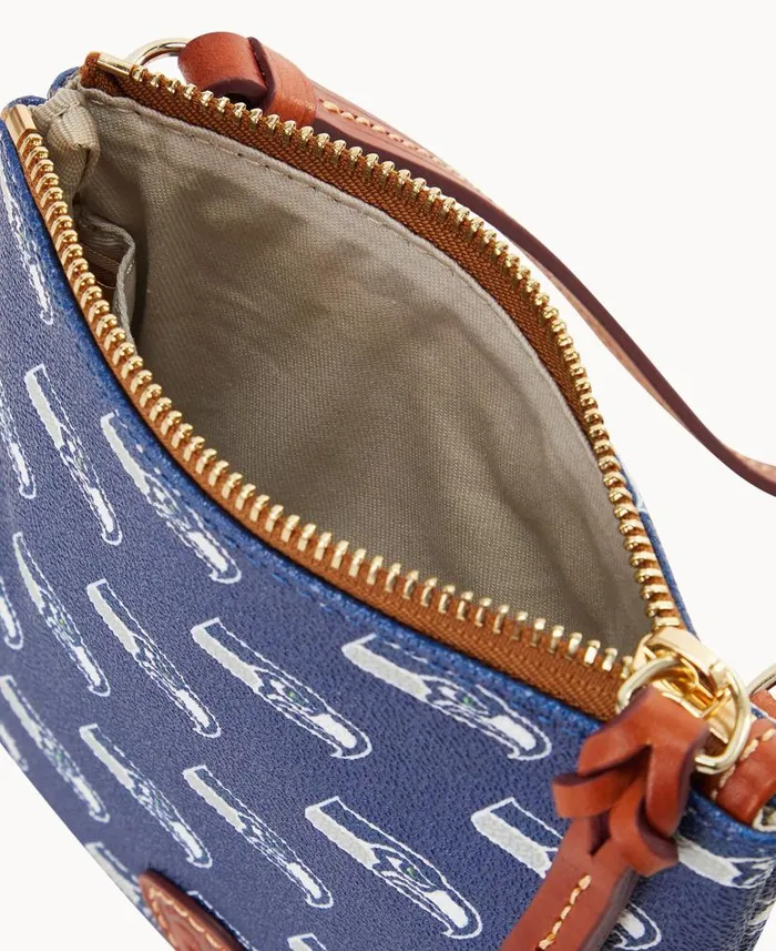 NFL Seahawks Small North South Top Zip Crossbody Seahawks Woman Dooney and Bourke Crossbodies NFL Seahawks Small North South Top Zip Crossbody Seahawks Woman Dooney and Bourke Crossbodies