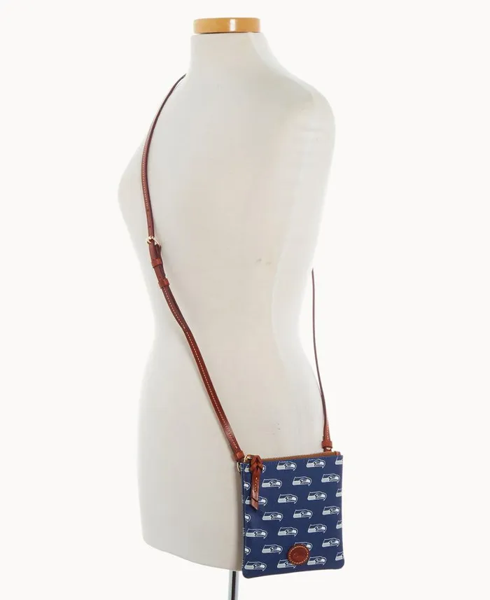 NFL Seahawks Small North South Top Zip Crossbody Seahawks Woman Dooney and Bourke Crossbodies NFL Seahawks Small North South Top Zip Crossbody Seahawks Woman Dooney and Bourke Crossbodies