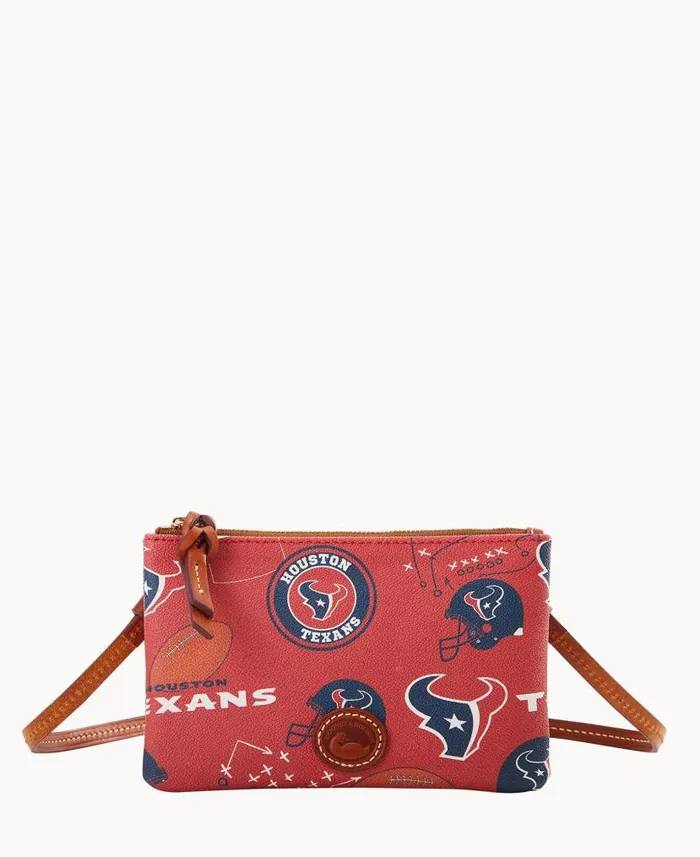NFL Texans Top Zip Crossbody Texans Woman Dooney and Bourke Crossbodies
