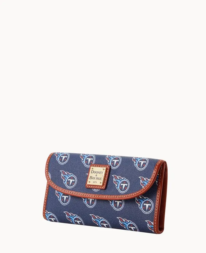 NFL Titans Continental Clutch Titans ManWoman Dooney and Bourke Wallets NFL Titans Continental Clutch Titans ManWoman Dooney and Bourke Wallets