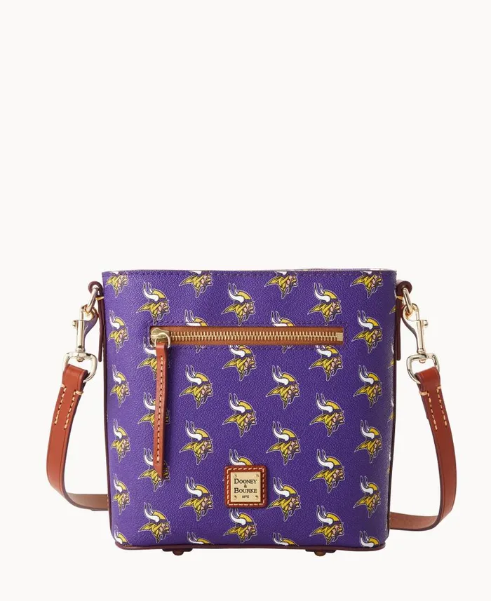 NFL Vikings Small Zip Crossbody Vikings Woman Dooney and Bourke Crossbodies