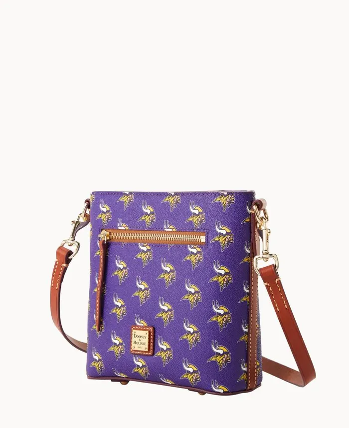 NFL Vikings Small Zip Crossbody Vikings Woman Dooney and Bourke Crossbodies NFL Vikings Small Zip Crossbody Vikings Woman Dooney and Bourke Crossbodies