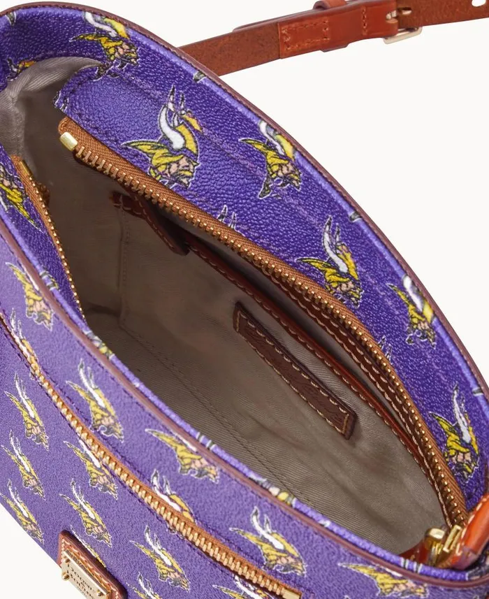 NFL Vikings Small Zip Crossbody Vikings Woman Dooney and Bourke Crossbodies NFL Vikings Small Zip Crossbody Vikings Woman Dooney and Bourke Crossbodies