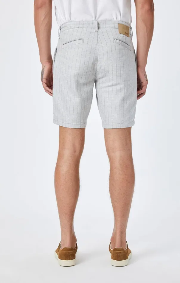 Noah Shorts In Grey Stripe Linen Men Mavi Jeans Shorts Noah Shorts In Grey Stripe Linen Men Mavi Jeans Shorts